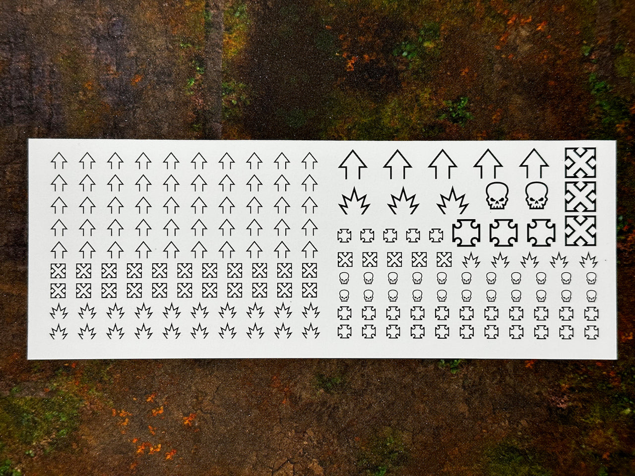 Clearance Decal Set - Outline Squad Markings Black - Explosion